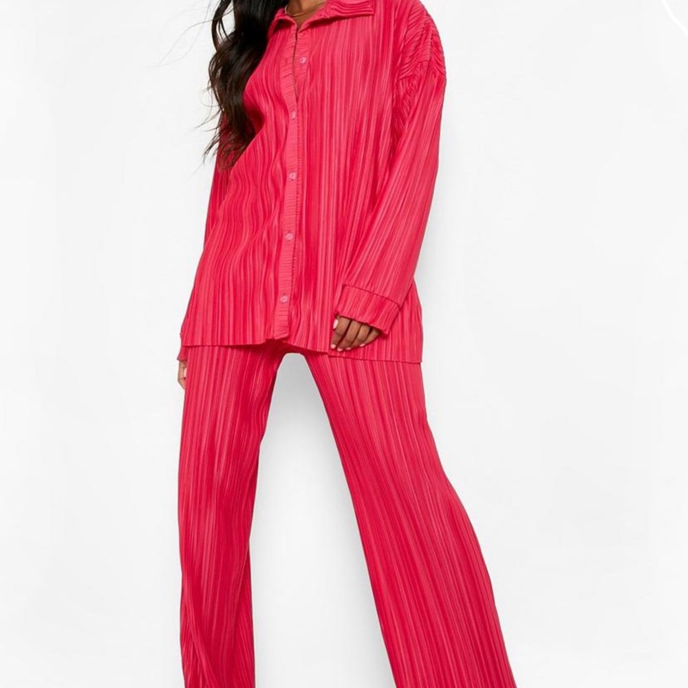 BooHoo | Plisse Two Piece Set